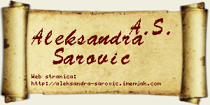 Aleksandra Šarović vizit kartica